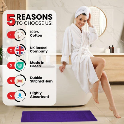 Infinitee Xclusives Cotton Bath Mat (86 x 55 cm) - Bathroom Mat - 2-Pack