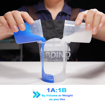 BBDINO Silicone Mould Making Kit, Mould Making Silicone Rubber 30A Liquid Silicone for Mould Making 1 Gallon/10 Lbs,1:1 by Volume, Ideal for Silicone