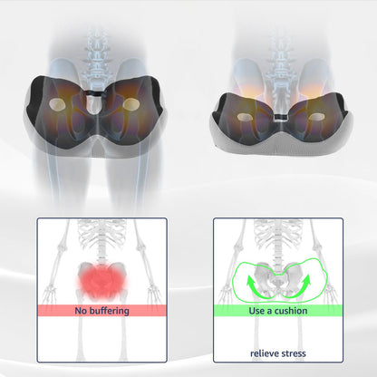 Coccyx Cushion for Tailbone Pain, Adjustable Memory Foam Non-Slip Seat Pads, Ergonomic Seat Cushion, Coccyx Pain Relief Cushion for Office Chair