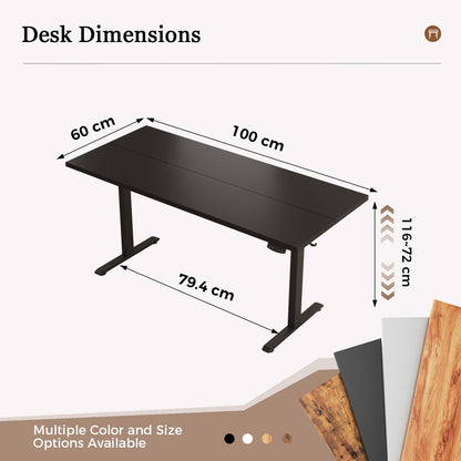 Klicelor Electric Standing Desk, 2 Memory Buttons for stand & sit, 100x60