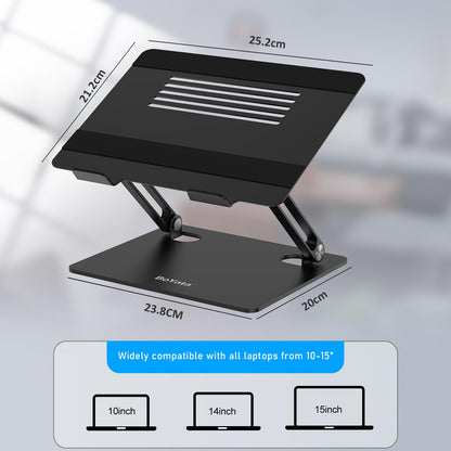 BoYata Laptop Stand, Multi-Angle Adjustable Laptop Riser with Heat-Vent