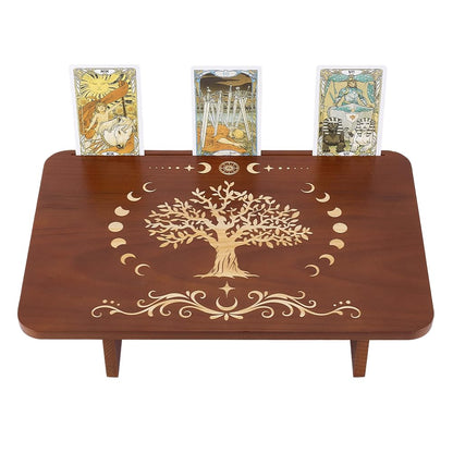 PH PandaHall Altar Table, 7.8"x11.8"x2.7" Rectangle Wooden Meditation Table
