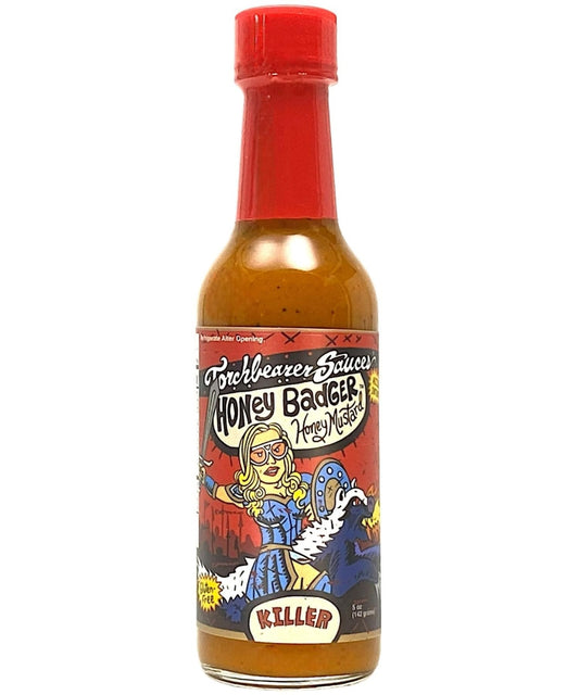 Torchbearer Sauces Honey Badger Honey Mustard Hot Sauce, 5 oz.