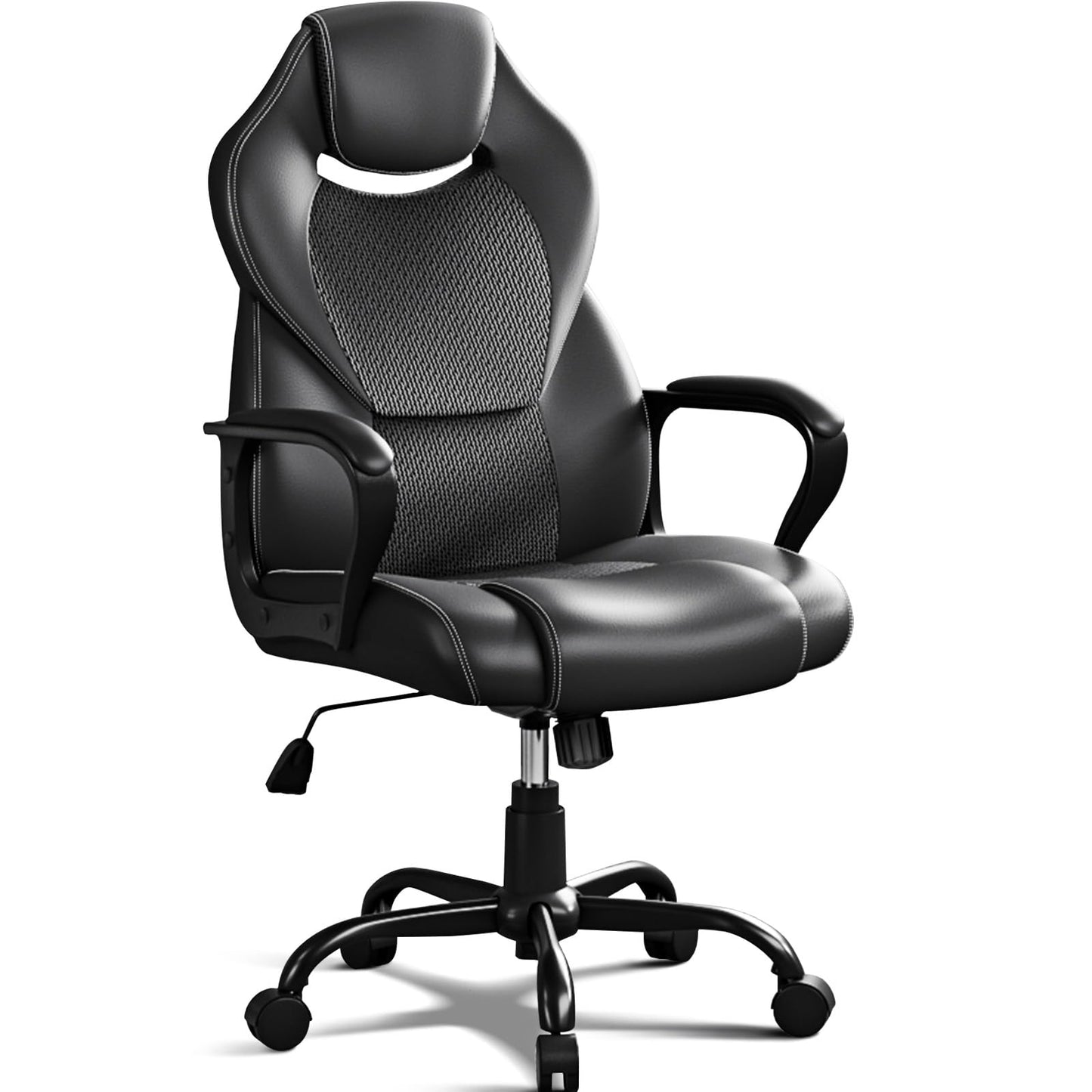 BASETBL Office Chair for Home Office, Ergonomic Computer Chair Executive Chair Swivel Gaming Lumbar Support High Back PU Leather Adjustable Height