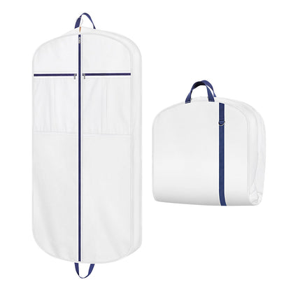 Univivi Premium Cotton Garment Bags for Travel, 43 in Suit Cover Bag,White