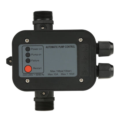 pressostat Pompe eau, Hilitand Self-Priming Water Pump Pressure Switch 220V Automatic Pressure Controller Black for Self-Priming Pump, Jet Pump,