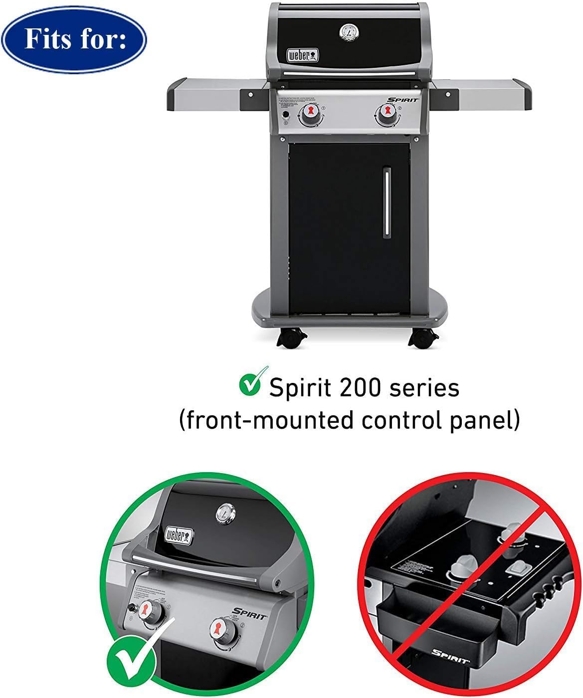 Denmay 7637 44.5 x 26cm Grill Cooking Grates for Weber Spirit E-210, E-220, S-210, S-220 (2013 and Newer), Grill Grids for Weber Spirit I &II 200