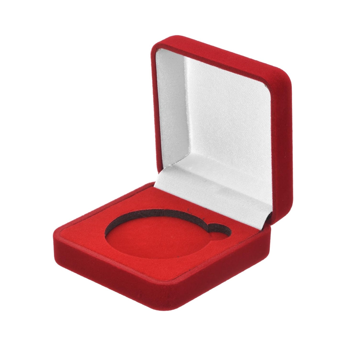 PATIKIL Velvet Challenge Coin Presentation Display Box, 45mm Coin Display Case Badge Gift Storage Protective Holder for Commemorative Medals Tokens