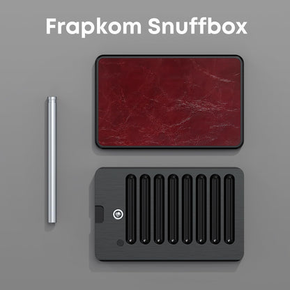 Frapkom 8 Compartment Organize Box with Built Alloy Straw, Red Black Storage Box
