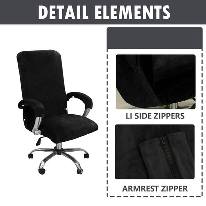 Bestenrose Velvet Office Chair Cover Stretch Computer Desk Armchair Covers