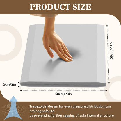 LIROPAU 50 x 50 x 5 cm Couch Cushion Support for Sagging Seat
