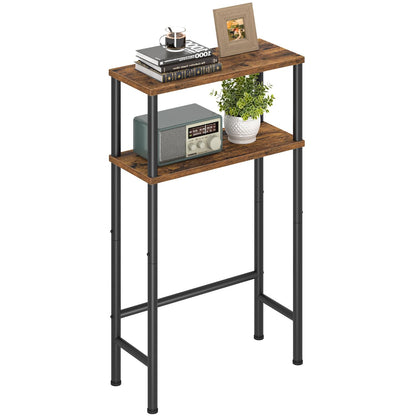 Asgolion Console Table, 2-Tier Slim Sofa Table, 40 x 20 x 80 cm