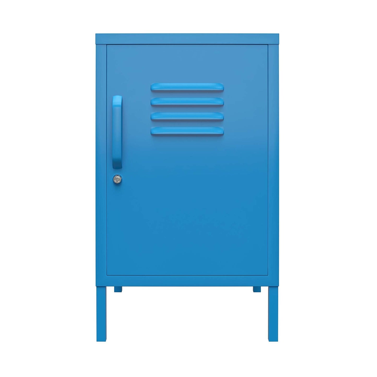 DHP Furniture Cache Metal Locker End Table Blue