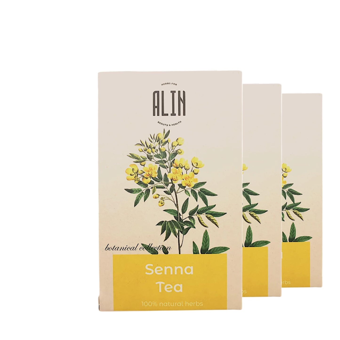 ALIN Senna Leaf Tea set 3 boxes x 20 Tea Bags (90 gr),Natural Laxative