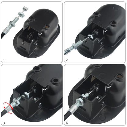 TOVOT 2 Pack Metal Recliner Handle Replacement Recliner Handle with Cable (Cable Length 38")