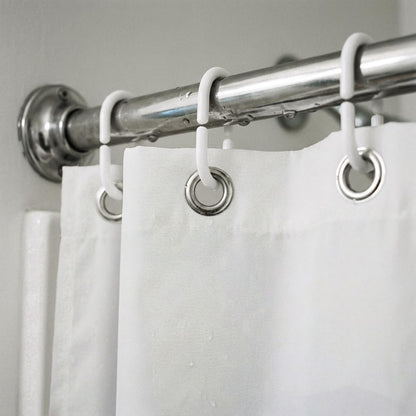 Rohxyzo Washable Shower Curtain with Hooks, Wet Room Shower Curtain 180 x 180 cm, Ink Art Misty Forest Print
