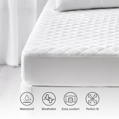 Pikolin Home - Mattress Protector / Padded Waterproof Mattress Dust Mites Cover, 190x200cm-Bed 180