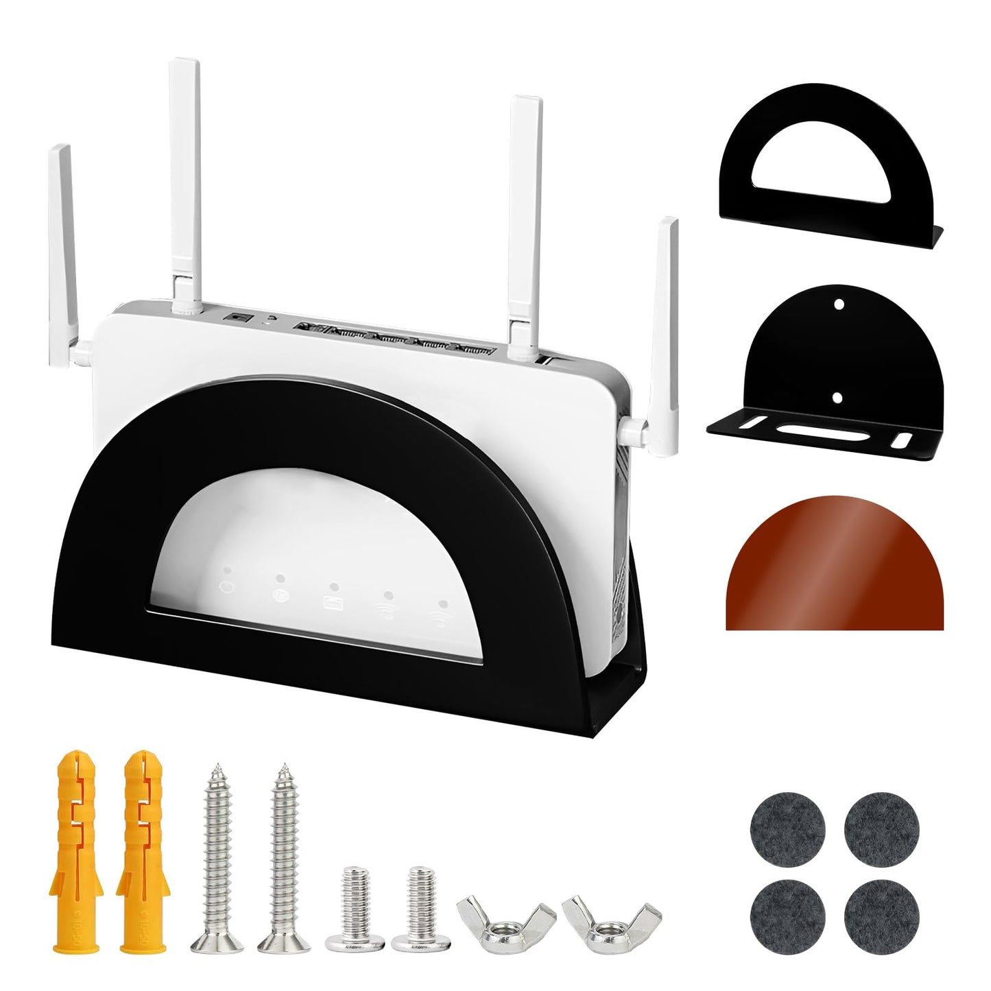 jinminamz Router Storage Box, WLAN Box Hide Adjustable Wall Mount WiFi Box Hidden, Router Rack for Home Decoration, WiFi Router Storage Box