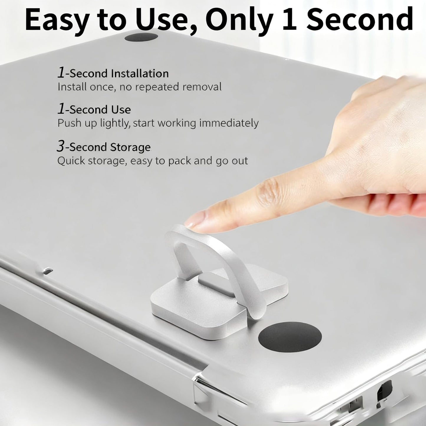Mini Foldable Laptop Stand for Desk,4-Pack Dual-Tilt Mini Keyboard Stand, Invisible Foldable Computer Support for Desk with Anti-Slip Base