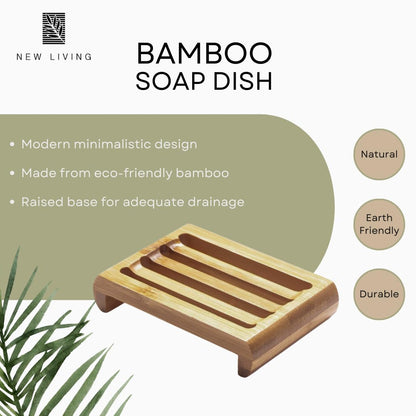Bamboo Soap Dish | Bamboo Soap Tray | 11cm x 7.5 cm | Eco Product, Eco Friendly Gift (1)