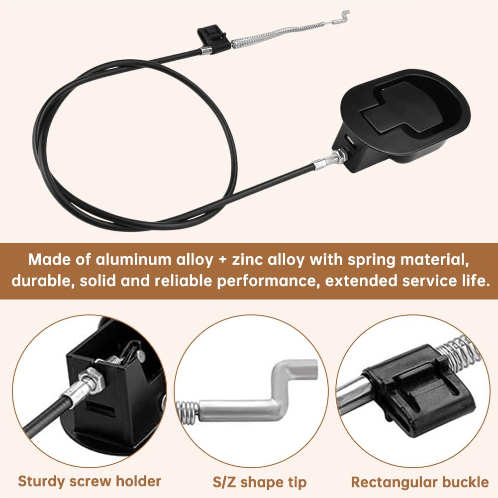 Kisbeibi Recliner Release Pull Handle, Aluminium Alloy Recliner Chair Parts Universal Recliner Release Pull Handle Replacement Cable