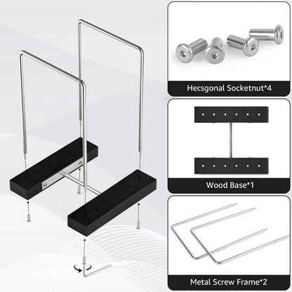 Vinyl Record Storage Holder, Vinyl Album Display Stand for 35 Single LPs