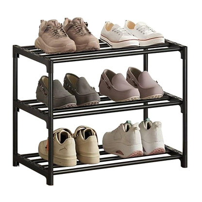 XIANGLV 3-Tier Shoe Rack, Slim Shoe Rack Storage, Anti-Rust Coating, Suitable For Dormitory, Rental House, Balcony, Stackable Narrow Shoe Shelf