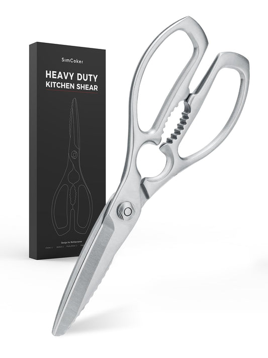 Simcoker Heavy Duty Kitchen Scissors, Cooking Scissors for Kitchen Use, Meat Scissors Kitchen, Sharp Kitchen Shears, Multipurpose Poultry Shears for