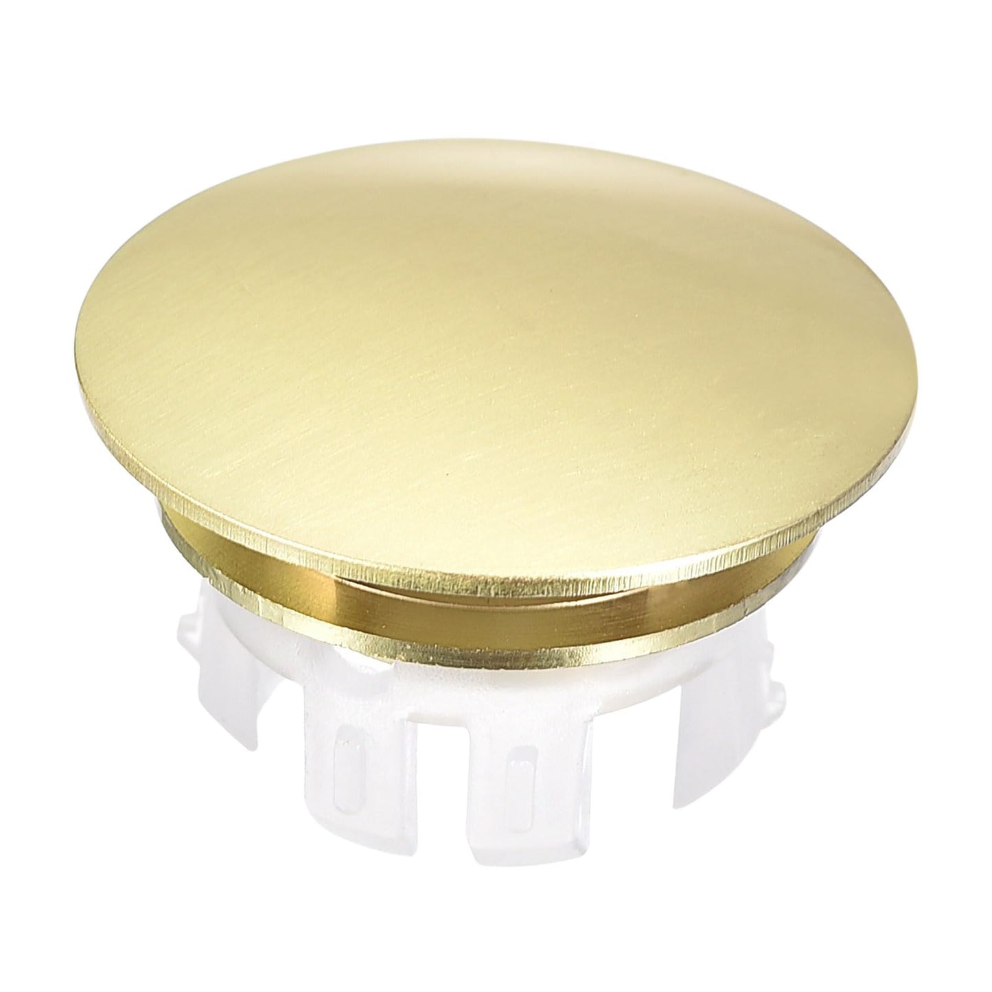 sourcing map Sink Trim Overflow Cover, Sink Overflow Rings Bathroom Kitchen Basin Drain Cover Hole Insert in Round Caps, Gold Tone