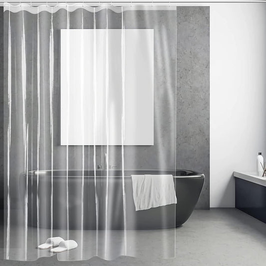 DOPROP Clear Shower Curtain Liners Waterproof Bathroom Shower Curtains Extra Long Large Mould Proof PEVA Shower Curtain Transparent Plastic See