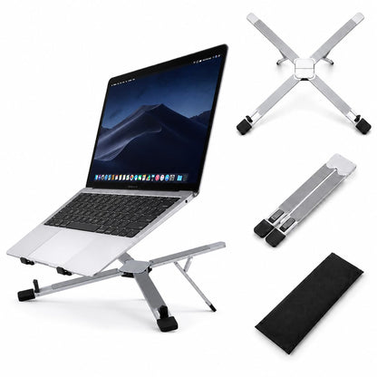 Laptop Stand for Desk, 5-Angle Adjustable Laptop Riser with Carry Bag,16cm Portable Foldable Laptop Holder