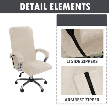 Bestenrose Velvet Office Chair Cover Stretch Computer Desk Armchair Covers