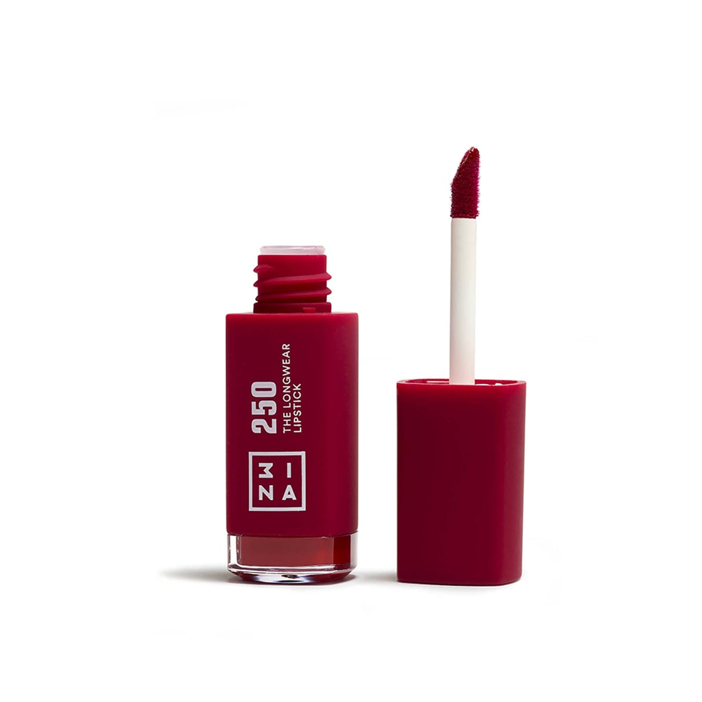 3INA MAKEUP - The Longwear Lipstick 250 - Dark pink red Long Lasting - Matte Liquid with Hyaluronic Acid