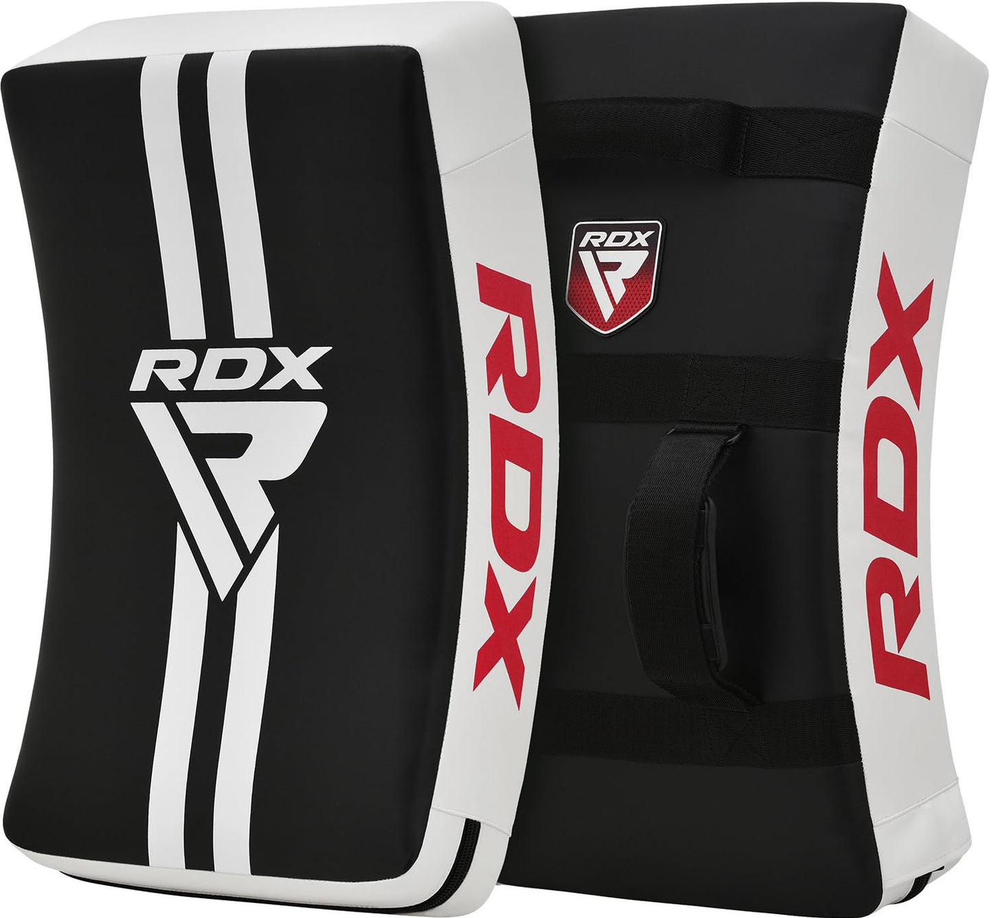 RDX Kick Shield Muay Thai Kickboxing, 60CM Large Heavy Curved Kicking Striking Body Pad, Punching Foot Target MMA Boxing Training, 3 Padded Handles,