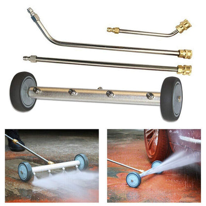 Pressure Washer, Pressure Washer Undercarriage Cleaner,Pressure Washer Accessories Stainless Steel Water Broom Portable 4 Spray Nozzle With Extenion
