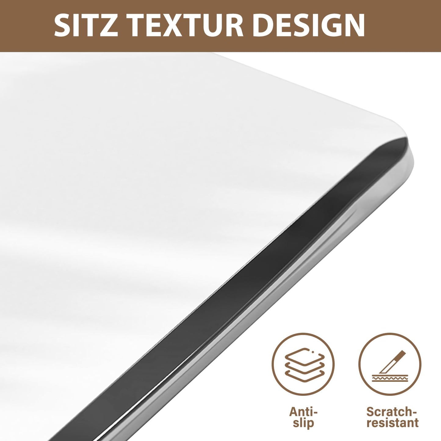 Heuffe Thickened Folding Shower Seat with Backrest Wall Mounted - 200kg Capacity Anti-Slip Shower Stool for Elderly & Disabled Adults, White
