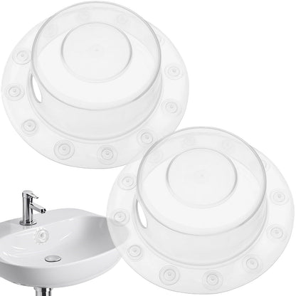 2 PCS Bathtub Overflow Drain Covers Clear Silicone Bath Overflow Stopper Deep Bath Drain Cover Adds Inches of Tub Water Durable Hole Protection