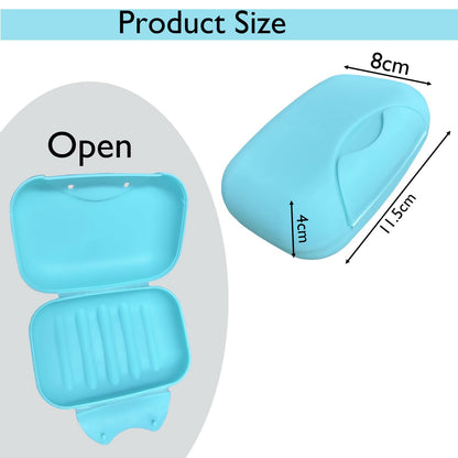 QQdou Travel Soap Case Soap Box with Lid, Creative, Portable, Soap bar Box Container Holder Dish, for Shower Travel Hiking Bathroom School Gym