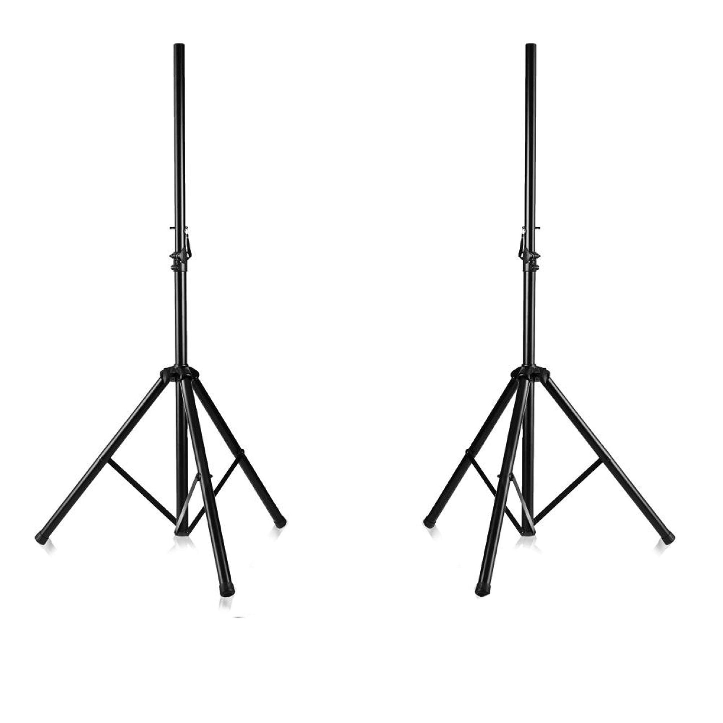 Pyle, 2 Speaker Stand Floor Pair ? Dual Universal Pa Dj Floor Tripod Stands, Adjustable Height ? Heavy Duty & Lightweight, Portable w/Case, Stable
