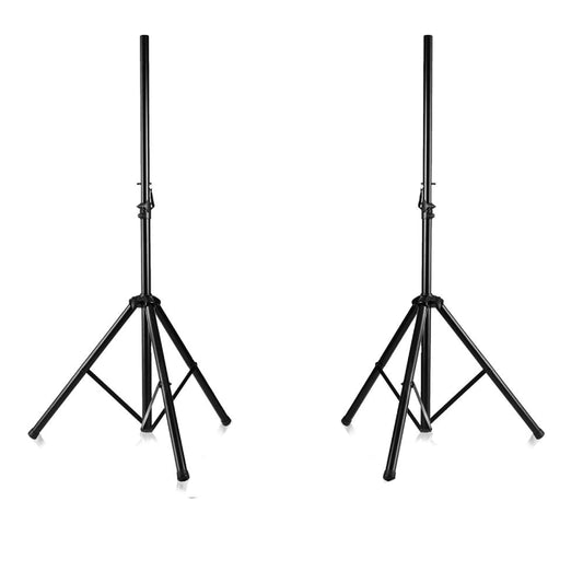 Pyle, 2 Speaker Stand Floor Pair ? Dual Universal Pa Dj Floor Tripod Stands, Adjustable Height ? Heavy Duty & Lightweight, Portable w/Case, Stable