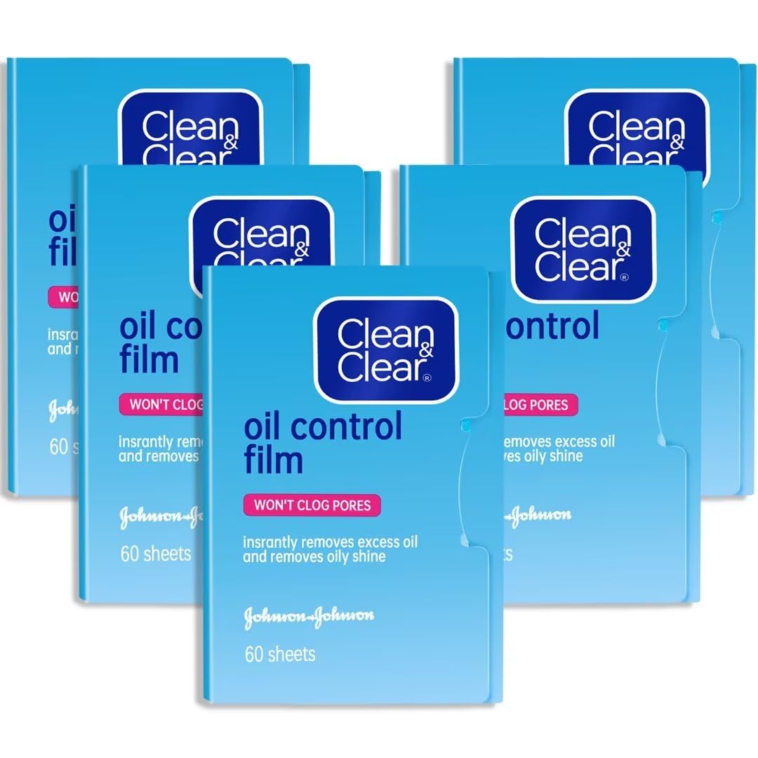 Beauty Kate Oil Control Film Same Series with Clean & Clear Oil Absorbing Sheets for Oily Skin Care Blotting Paper to Remove Excess & Shine 60 Sheets