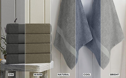 Utopia Towels 6 Pack Medium Bath Towel Set, 100% Ring Spun Cotton (24 x 48 Inches) Medium Lightweight and Highly Absorbent Quick Drying Towels