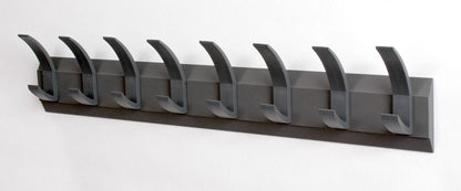 Acorn Linear Hat and Coat Wall Rack with Conclealed Fixings 8 Hooks Graphite Ref 319883