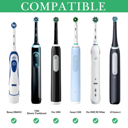 Linkidea Electric Acrylic Toothbrush Holder, 3 Slots Organizer Stand Compatible with Oral-B iO Series, Smart 1500, Pro 3000 (Black)