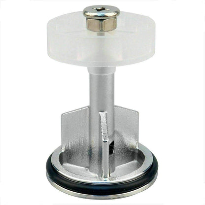 ABRUS® - Heavy Duty Chrome Plated 40mm Pop Up Basin Waste Sink Push Button Click Clack Plug Slotted Bathroom
