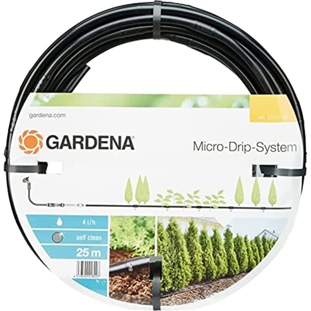 GARDENA Extension Irrigation Line for Rows of Plants Protruding Above the Ground 13 mm (1/2"): Micro-Drip System extension 25 m (13131-20)