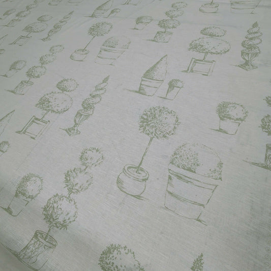 Clarke & Clarke Topiary Sage Curtain Fabric By The Metre