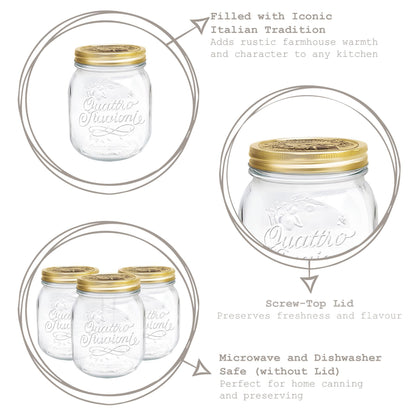 700ml Quattro Stagioni Glass Storage Jar