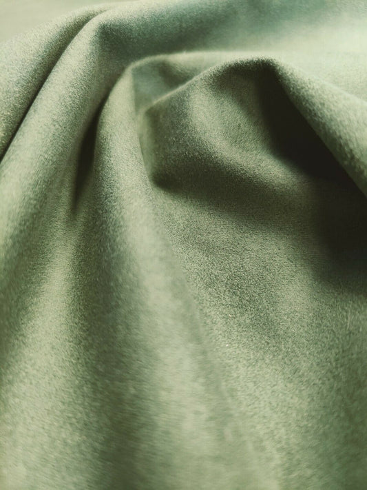 Panaz Stretch Suede Green Curtain Craft Upholstery Fabric By The Metre
