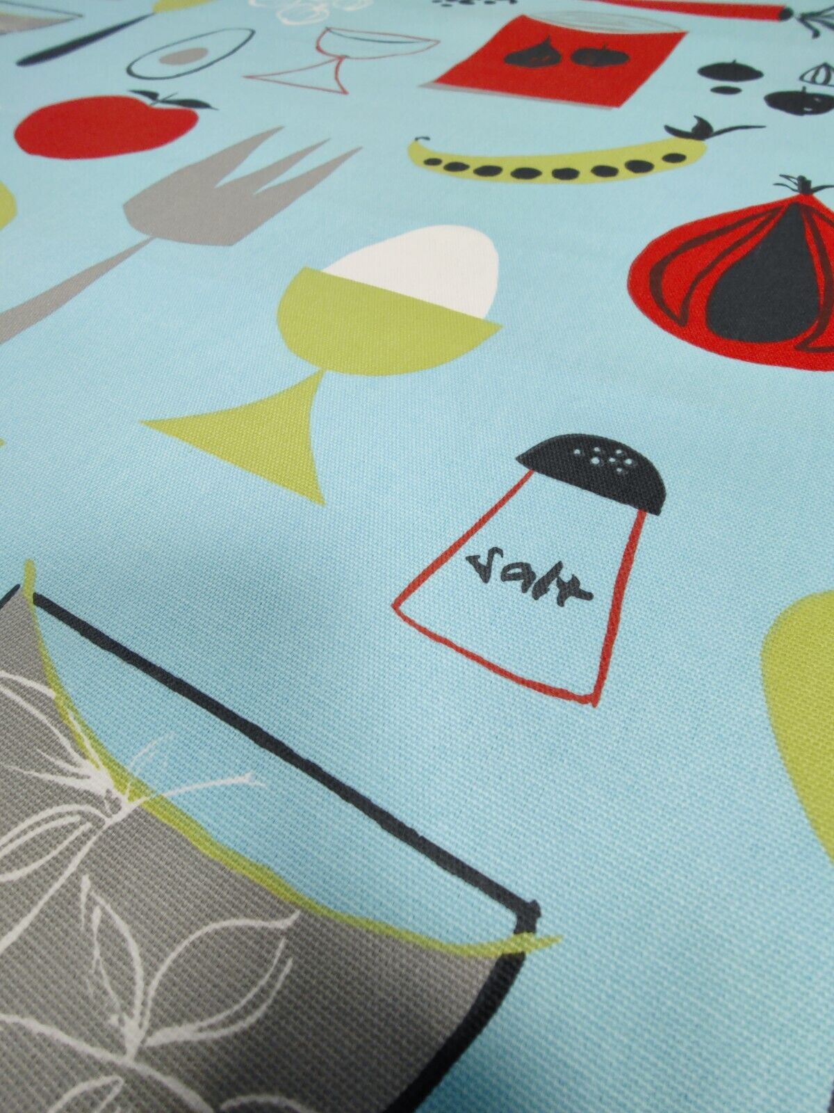 Scion Carrots & Peas Powder Blue Curtain Fabric By The Metre